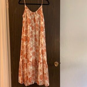 Madewell Midi Dress in Metallic Gathered Blooms